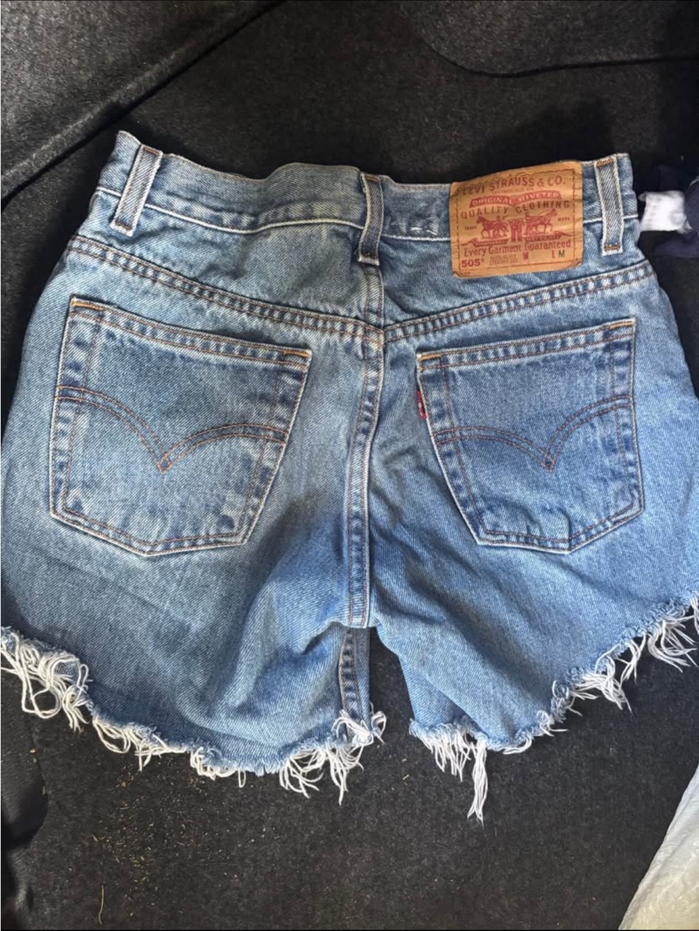 Levi's Light Blue Distressed Denim Cutoff Shorts